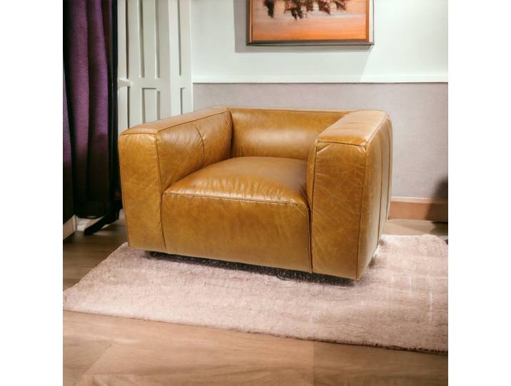 Fauteuil Boston en Cuir - Cuba Brown