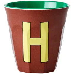 RICE Melamin Buchstaben Becher – Bunter Alphabet Becher, Ø9 x H9cm, mehrfarbig, H1