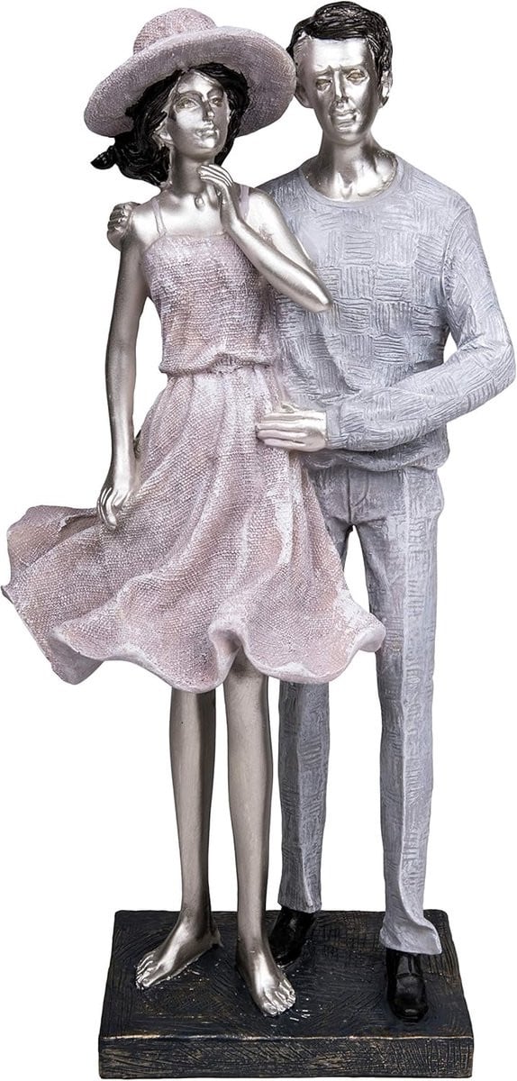 Decoratief Beeld Liefdeskoppel Figuur Multicolor Hoogte: 41 cm