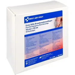 First Aid Only 10er-Pack Brandwunden-Kompressen 10 x 10 cm