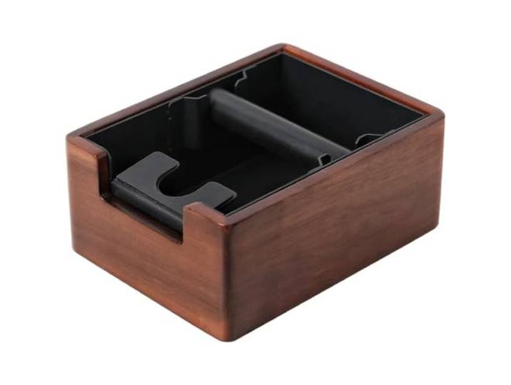 Kaffeemaschine Holz Knock Box All-in-One Espresso Abfallbehälter Kompakter, rutschfester Kaffeesatz-Abfallbehälter aus Holz mit herausnehmbarem Behälter für das Heimcafé