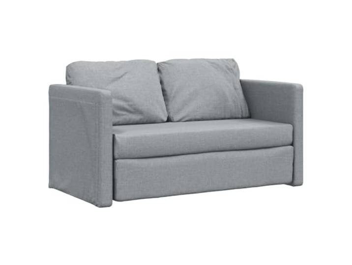 GHVBNMF Bodensofa mit Schlaffunktion 2-in-1 Schlafsofa Hellgrau 112 cm Faltbarer 2-Sitzer Ausklappbar als Gästebett für Wohnzimmer Schlafzimmer und Studio mit Schaumstoff Polsterung