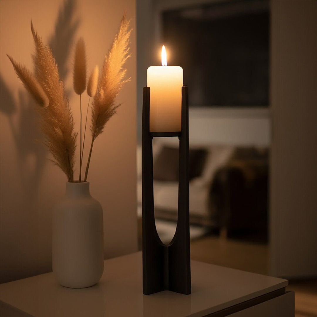 Fairmont Park Kamakou Metal Tabletop Tealight Holder Grey 40cm H x 12cm W x 12cm D