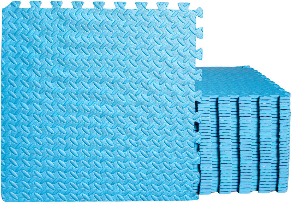 Samuel Alexander 32 Piece EVA Foam Floor Protective Tiles / Mats 60x60cm Each Set For Gyms, Kitchens, Garages, Camping, Kids Play Matting, Floor Mats Blue 60cm L