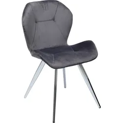 2er-Set KARE DESIGN Stuhl Viva Stoff Grau