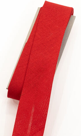 buttinette Baumwoll-Schrägband, rot, Breite: 3 cm, Länge: 5 m