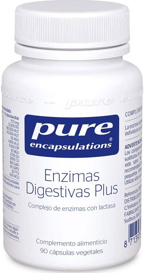 Pure Enzimas Digestivas Plus 90vcaps