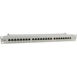 equip Patchpanel 24x RJ45 Cat6A 19" 1HE grau, Server Zubehör, Grau