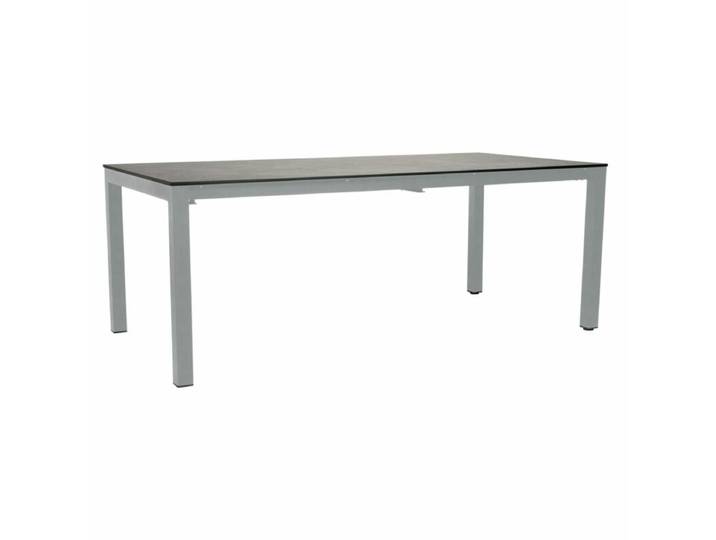 Stern Classic Ausziehtisch Edelstahl/HPL Geradlinig &amp; pur ausziehbar, Tischbein mit Höhenausgleich