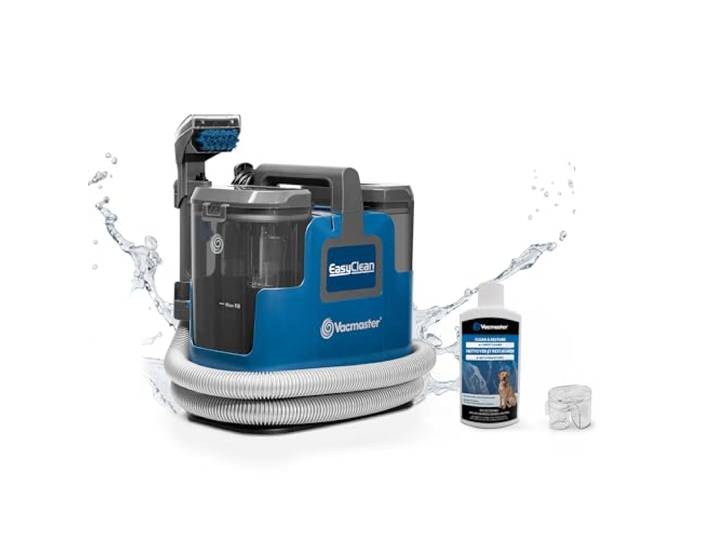 Vacmaster SCB0501 Aspirateur Nettoyeur de Tapis pour canapé\, Tapis\, Rembourrage\, Voiture Aspirateur Eau-Sec Forte Aspiration Lavage Eau décontamination 500W\, Bleu