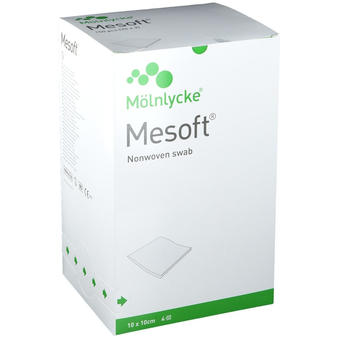 Mesoft Steriel 10cm x 150 St Kompressen