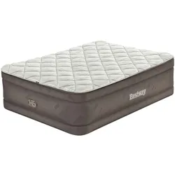 Bestway Luftbett 203 x 152 x 51 cm Fortech mit Reißverschlussbezug | mit integrierter Elektropumpe | für 2 Personen