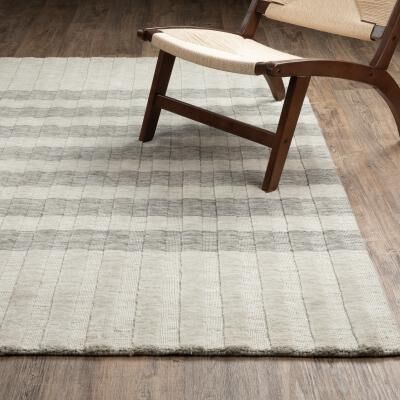 Style Haven Thalia Scandinavian Textured Stripes Beige/ Grey PET Yarn Area Rug