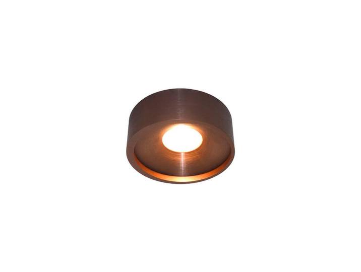 Led-Deckenleuchte, Bronzefarben, Metall, rund, 5 cm, Europäischer Sicherheitsstandard, Schutzklasse I (Erdungsanschluss), gleichmässige Lichtverteilung, Lampen & Leuchten, Innenbeleuchtung, Deckenlampe, Deckenlampen