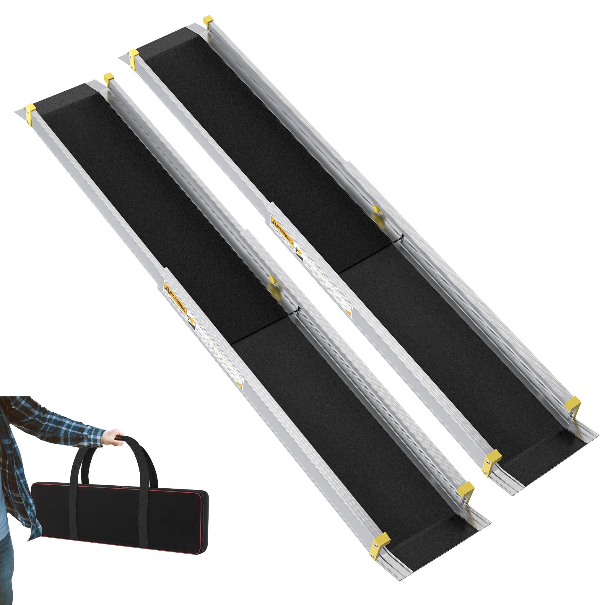 Rampenhilfe für Rollstühle, teleskopisch, aus Aluminium, mit einer Tragfähigkeit von 300 kg