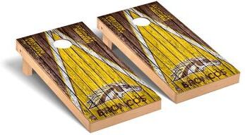 Skip's Garage Western Michigan Broncos Triangle Cornhole Board Set