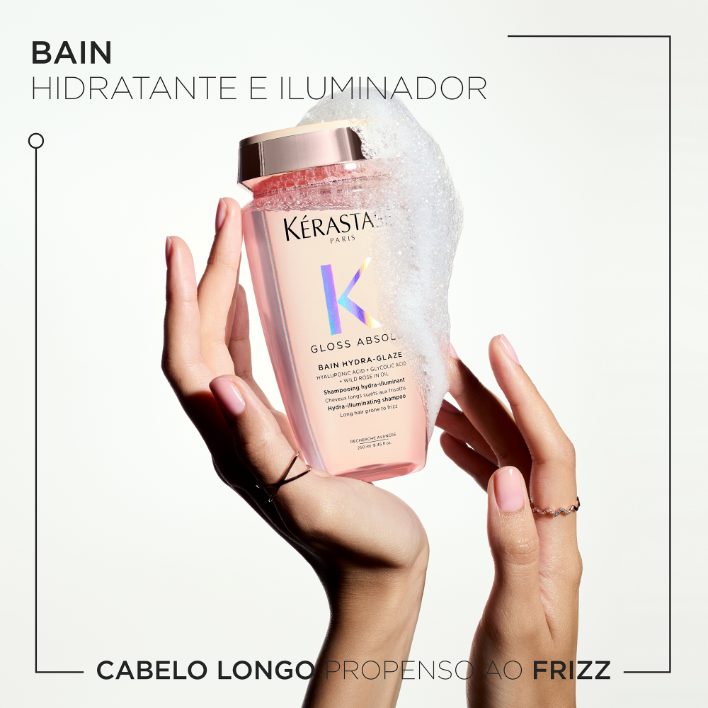 Kérastase Gloss Absolu Bain Hydra-Glaze Hydra-Illuminating Shampoo Long Hair Prone to Frizz 1000mL
