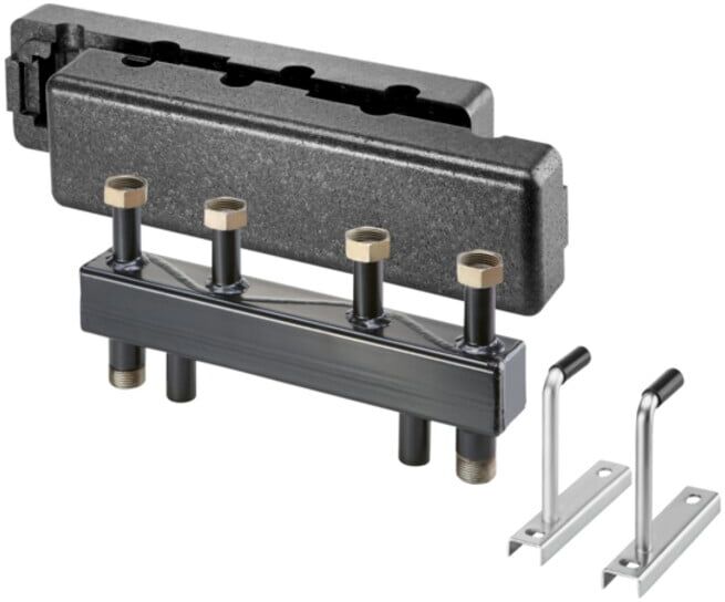 Poutre de distribution Oventrop Regumat DN20 pour 2 circuits de chauffage, en acier (1351482)