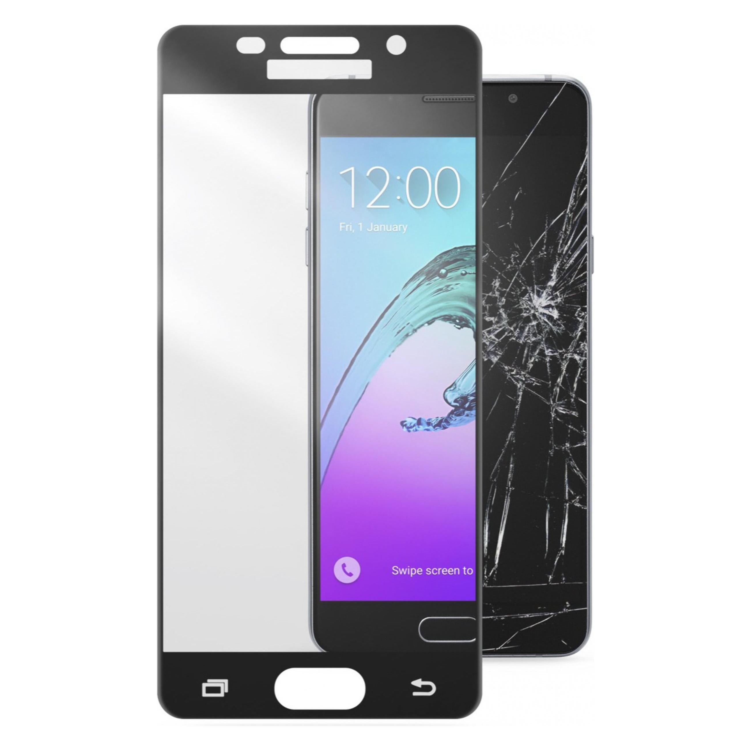 Cellularline Screen Protector CAPSULE, Galaxy A3 2016, Black (Samsung Galaxy A3) (TEMPGCABGALA316K)