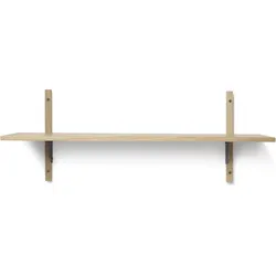 Sector Regal 87 cm einzeln Eiche hell mit schwarzer Messing-Befestigung