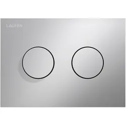 LAUFEN INEO Betätigungsplatte Groove, für WC-Element, Zweimengenbetätigung, H9001170070001, Farbe: Chrom Matt