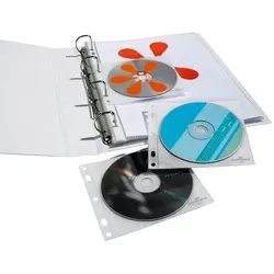 DURABLE 1er CD-/DVD-Hüllen Cover FILE abheftbar transparent, 10 St.