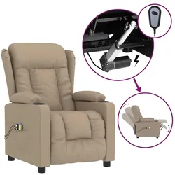 vidaXL, Sessel, Massagesessel Elektrisch Cappuccino-Braun Kunstleder