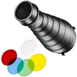 Walimex Universal Spotvorsatz-Set Aurora/Bowens, Studioblitz Zubehör, Mehrfarbig