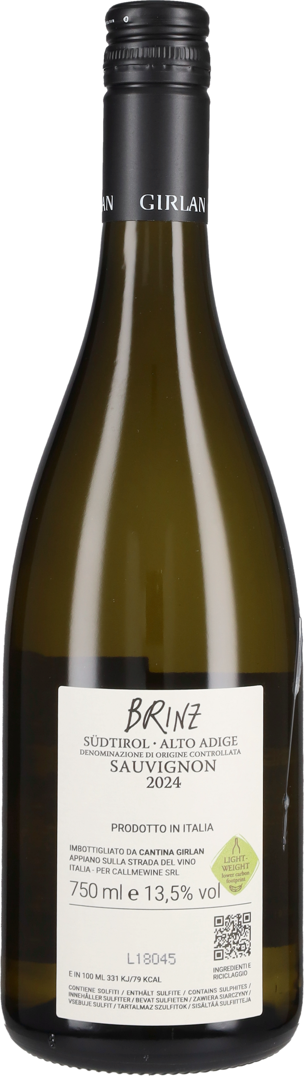 Sauvignon 'Brinz' Radiz Girlan 2024
