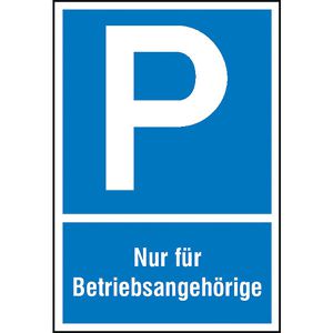 SafetyMarking Parkplatzschild aus Aluminium, 40 x 60 cm, Nur für Betriebsangehörige