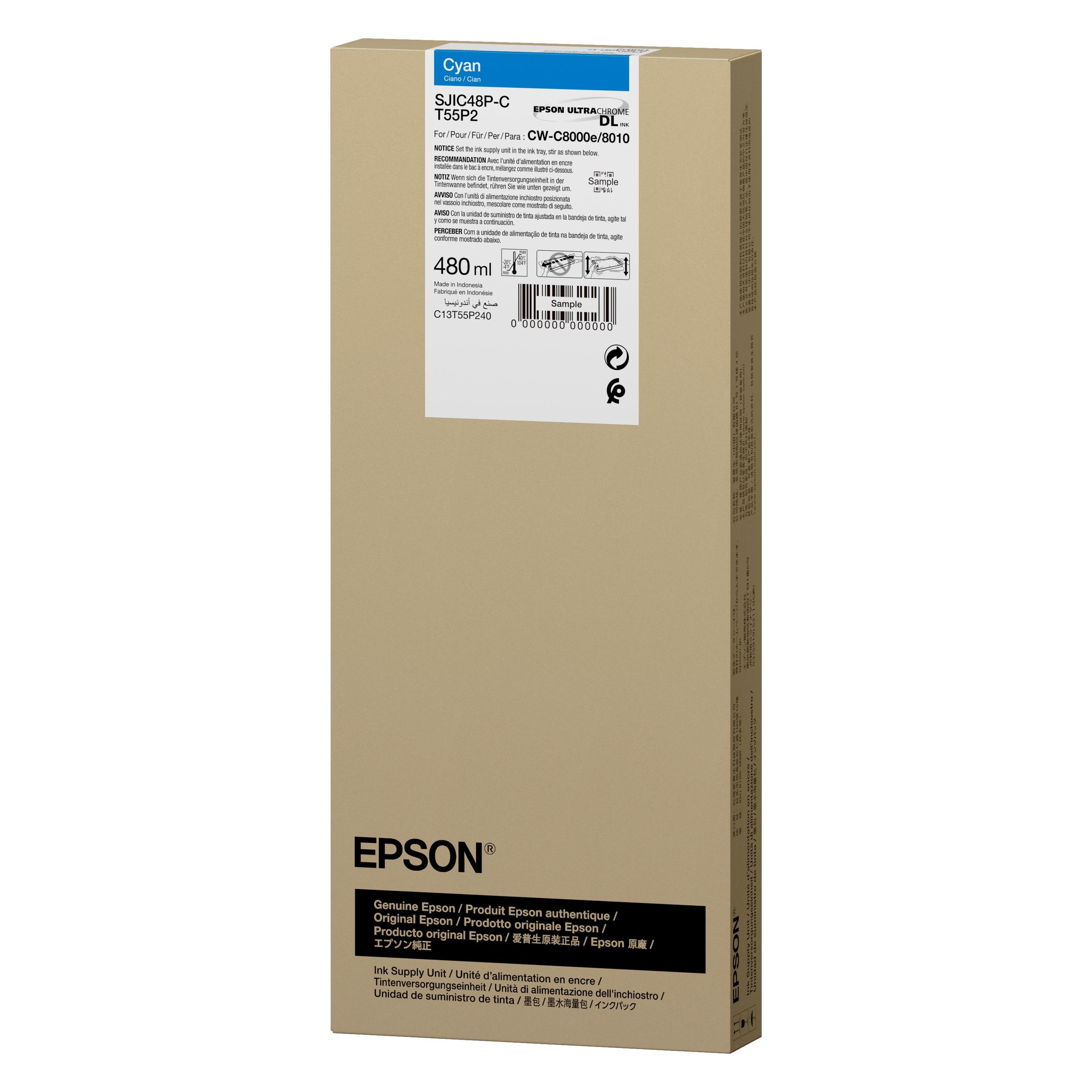 Epson Tinte cyan f. C8000e (C13T55P240)