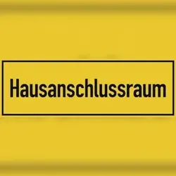 Hausanschlussraum, Folie, 300x100 mm