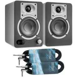Fluid Audio Studio-Monitore C35BT Aktive Lautsprecher mit Kabel (Aktiv, Paar), Monitor Lautsprecher, Schwarz
