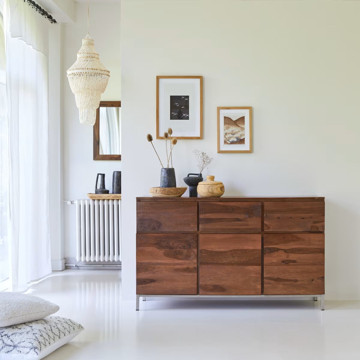 Tikamoon Nova Buffetkast van massief palissander - Bruin - 155 cm