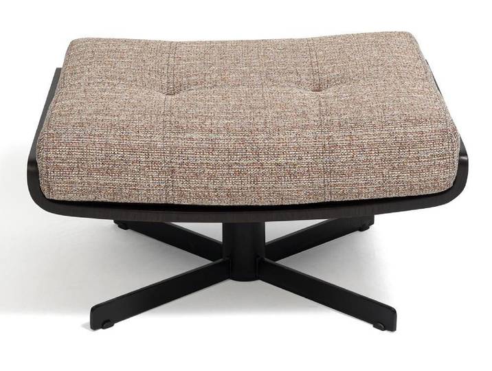 JVmoebel Hocker Hocker Modernes Design Braun Stoff Metall Kreuzbasis Bequem Stilvoll, Made in Europa