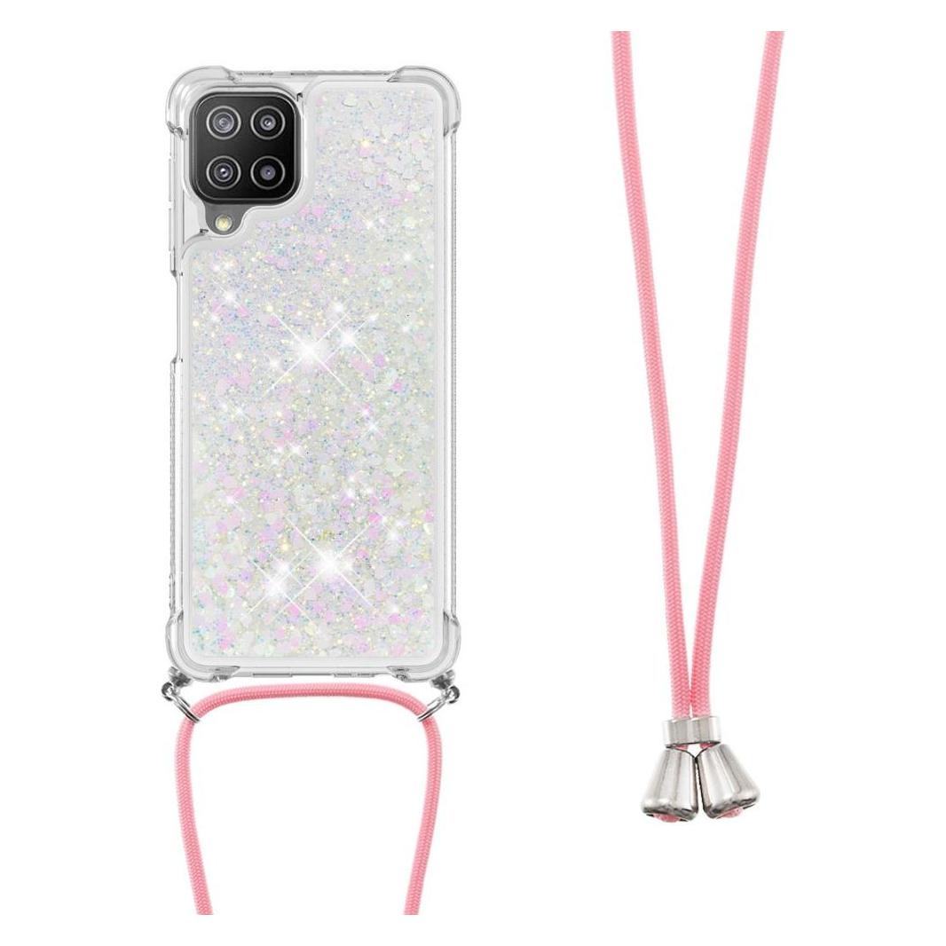 Cover-Discount Galaxy A22 4G - Hülle mit Umhängeband weiss (101236719B)