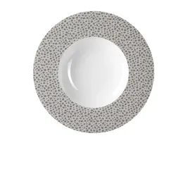 MEDARD DE NOBLAT Baghera Platin - Set mit 6 tiefen Tellern mit Rand