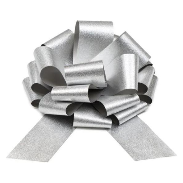 Partydeco Dekoschlaufe XL - silber - DIY (1 Stk.) (KOZ1B-018)