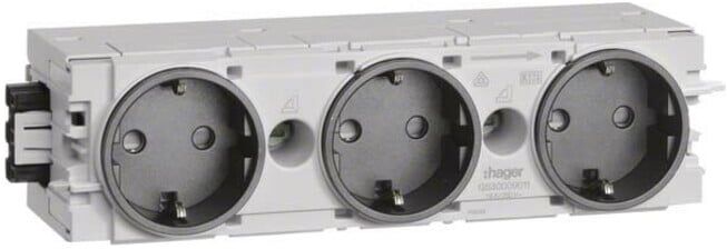 Tehalit Steckdose 3-fach gs C-Profil GS3000 gsw (GS30009011)