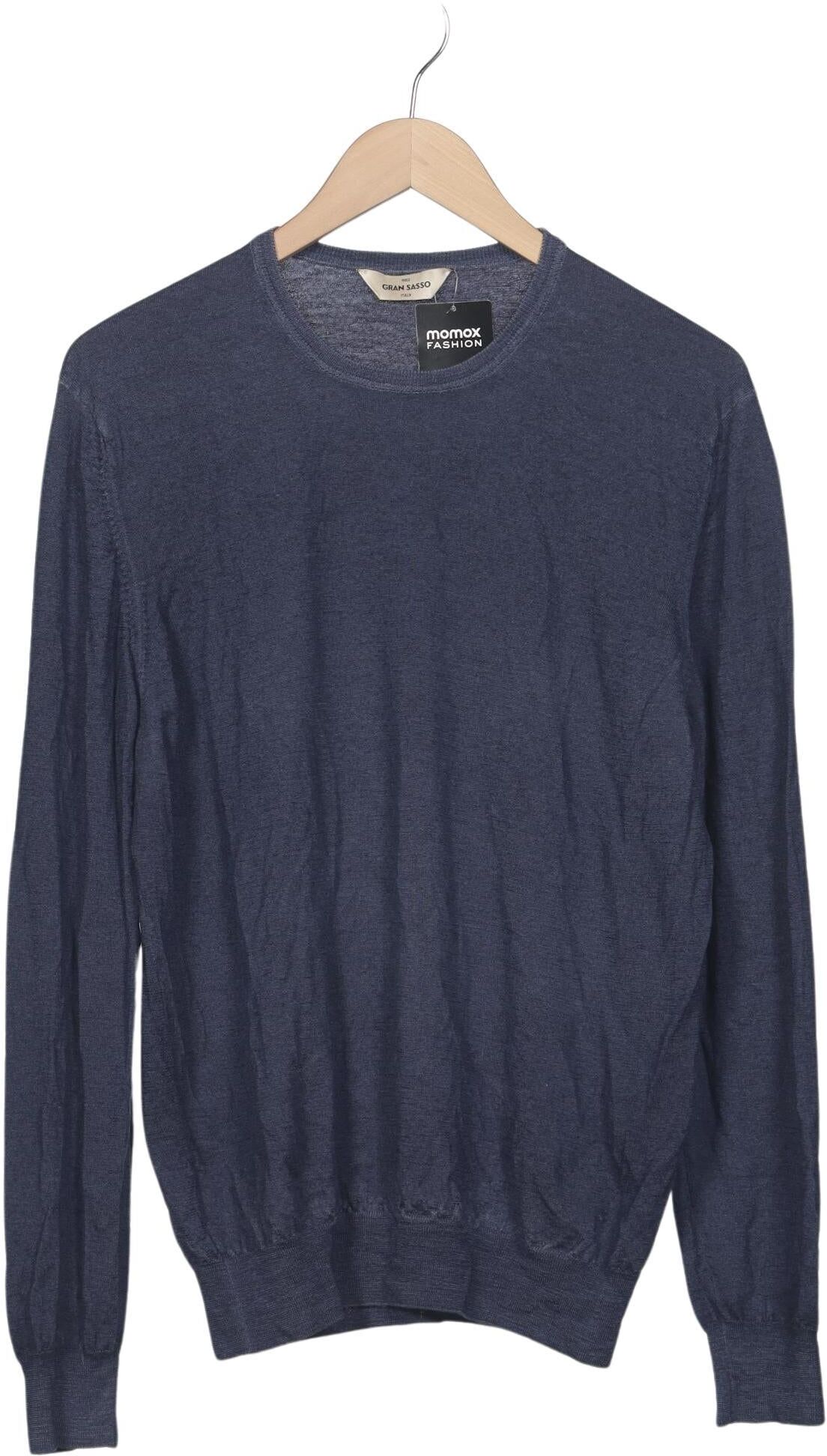Gran Sasso Herren Pullover, Marineblau, Gr. EU 52, Schurwolle - Second Hand