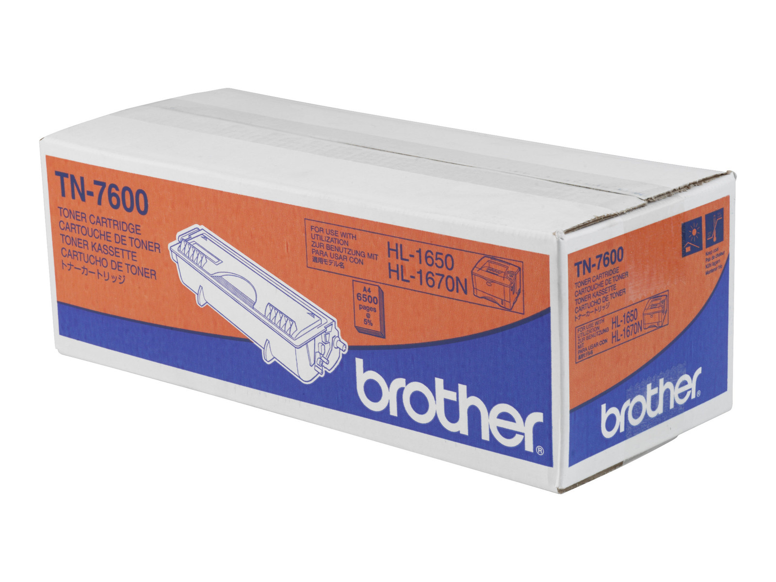 Brother TN-7600 Toner Cartridge, Zwart, 6500 stuks