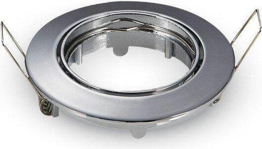 V-TAC GU10 LED-inbouwspots rond chroom IP20