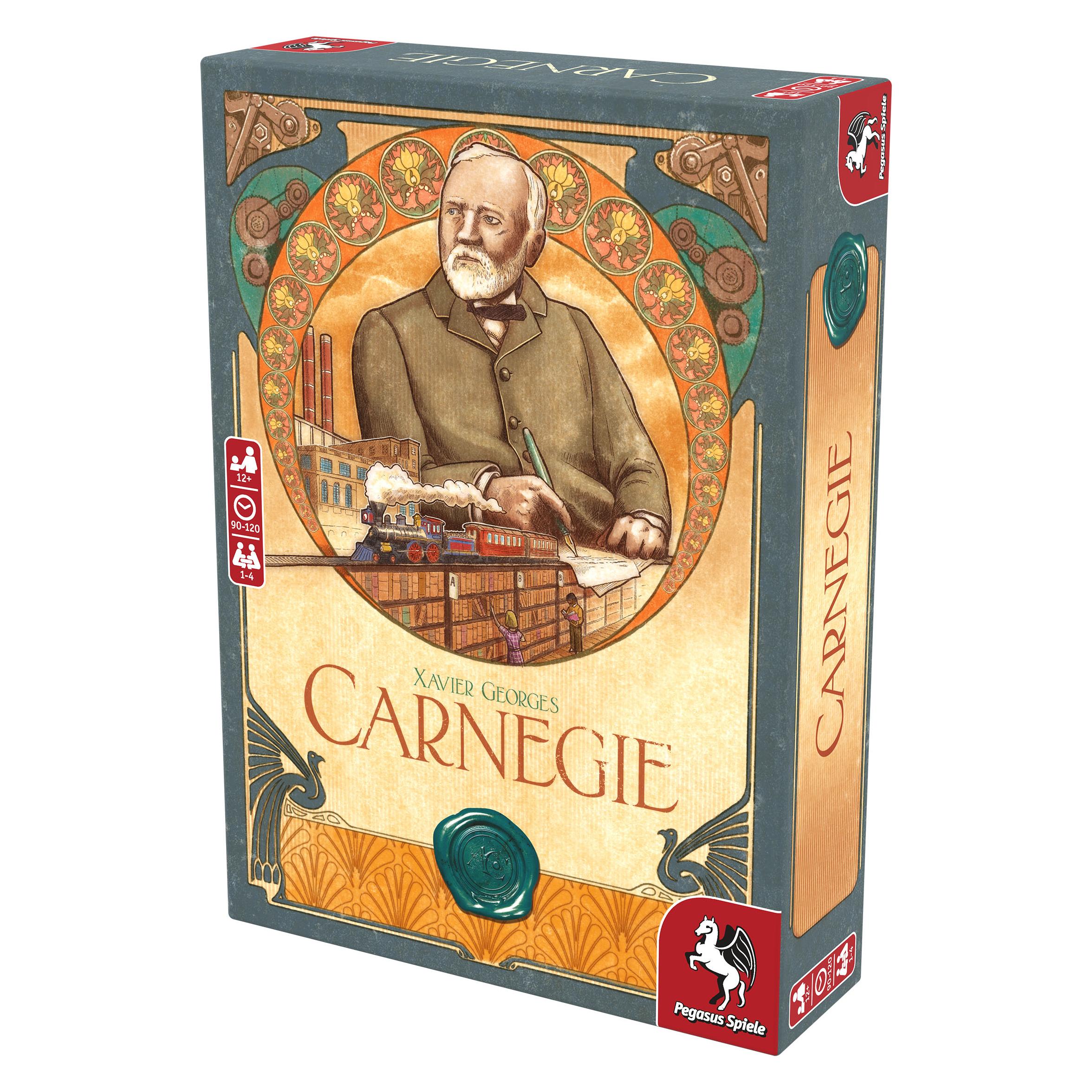 Pegasus 57007G - Carnegie - Brettspiel, für 1 bis 4 Spieler ab 12 Jahren (DE/EN-Ausgabe) (Deutsch, Englisch, 1 - 4 Spieler) (57007G)