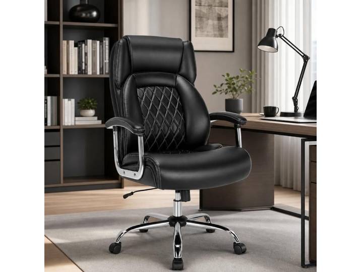 Fauteuil de bureau - PAGE LIVING - Direction - Hauteur réglable - Accoudoirs rembourrés - Pivot 360°