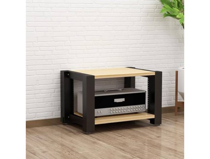 Hifi Rack Stereo-Rack Audio-Rack aus Massivholz und Metall, offenes Gestell 2/3/4/5-stufig mit absorbierenden Füßen, geeignet für Wohnzimmer, Spielzimmer und Schlafzimmer(A,15.7*20*23.6IN)