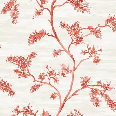 Branches Wallpaper - Red - Ballard Designs
