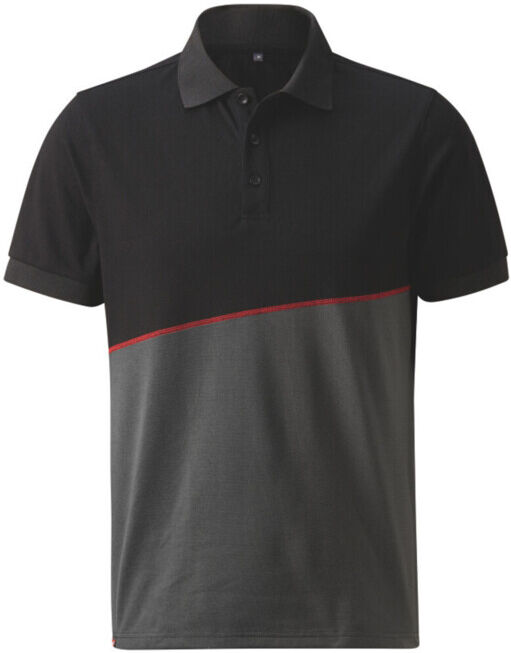 HOLEX Polos, gris foncé / noir / rouge, Taille unisexe: XL (090622 XL)