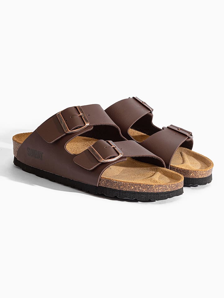Sunbay Pantoletten "Balmain" in Braun - 39