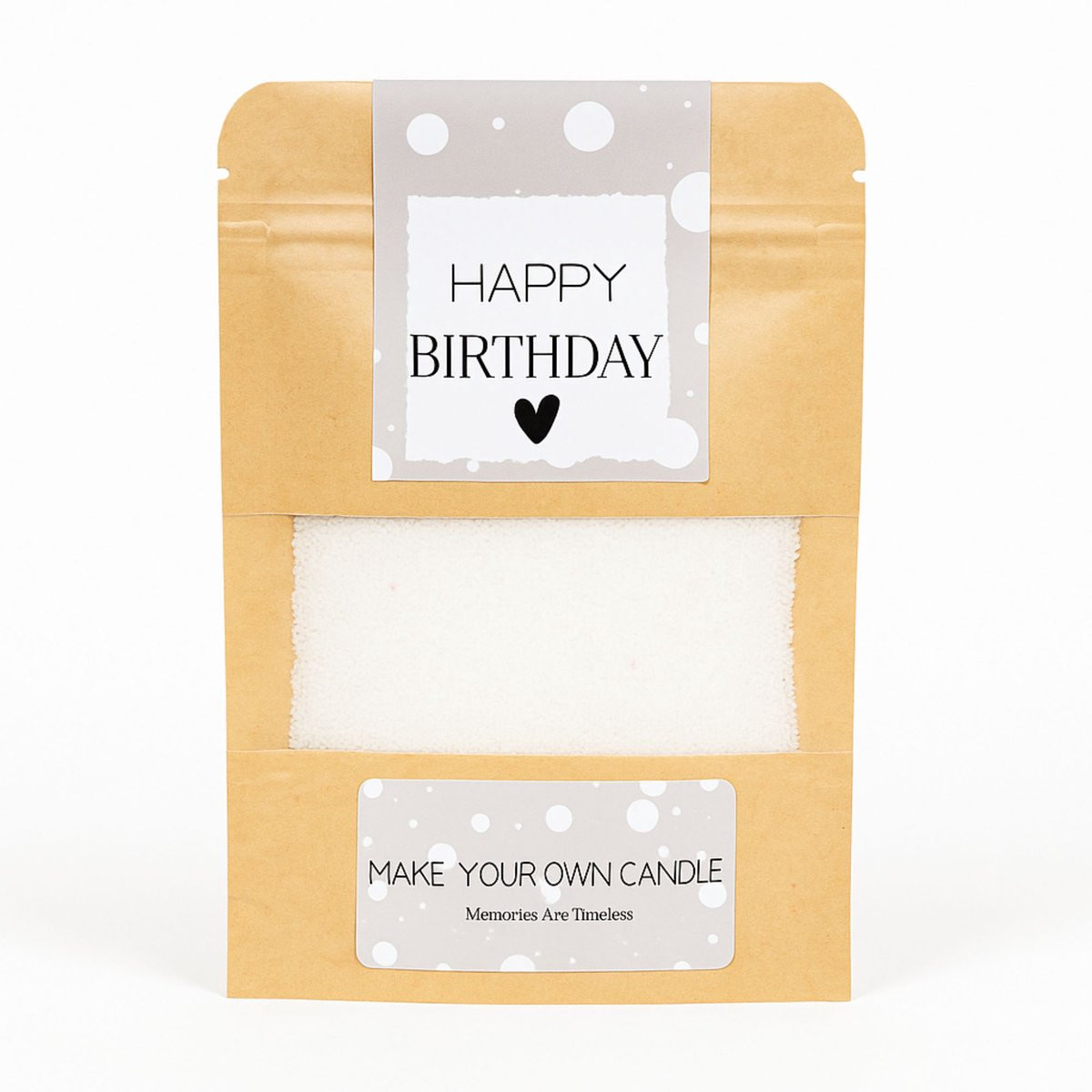 Maak je eigen kaarsen Happy Birthday - Kaarszand met lontjes - Cadeau Verjaardag
