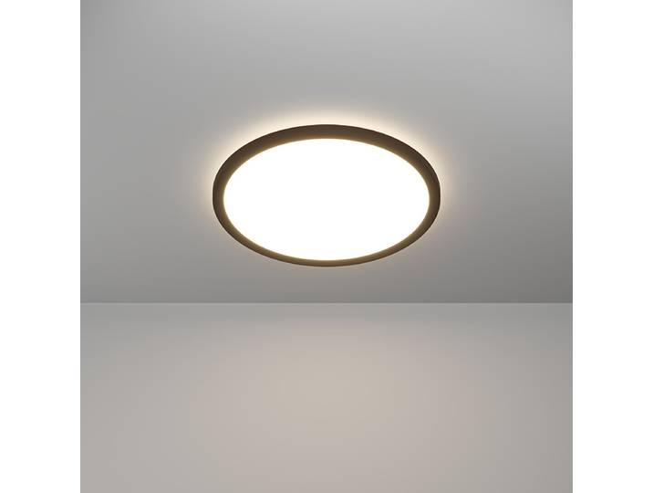 Plafonnier LED rond Ø 39cm Noir/Noir polycarbonate LED Module LED